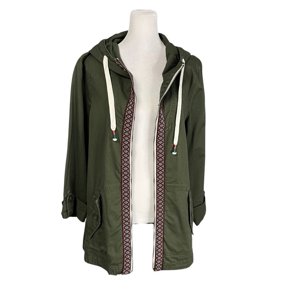 Roxy Overhaul Olive Green Hooded Jacket Size Medium - Picture 4 of 10